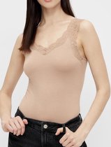 Pieces dames hemd kant - Lace Top - Barbera  - L  - beige