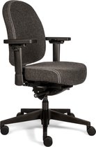 Therapod X Compact in wolvilt Fenice donkergrijs - Bureaustoel lange mensen - Ergonomische bureaustoel rugklachten - 24 uurs stoel