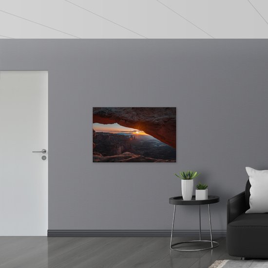 WallClassics - Verre acrylique - Coucher de soleil au parc national de Canyonlands - Photo 105 x 70 cm sur verre acrylique (Décoration murale sur acrylique)