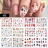 12 Stuks Nagelstickers – Nail Art Stickers – Retro Sticker Nagels