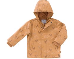 Fresk Regenjas voor Kinderen - 5 jaar - Ritssluiting - Reflectoren - Kinderjas met Capuchon - Waterdichte Jas - Ademend - Bionic Finish - Geel - Woods Spruce