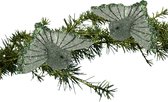 2x stuks kunststof decoratie kolibrie vogels op clip groen 9,5 cm - Decoratievogeltjes - Kerstboomversiering