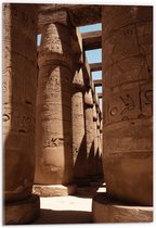 WallClassics - Acrylglas - Hypostyle Zaal in Karnak - Egypte - 40x60 cm Foto op Acrylglas (Met Ophangsysteem)
