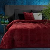 Oneiro’s luxe KRISTIN Type 2 Beddensprei rood - 220x240 cm – bedsprei 2 persoons - beige – beddengoed – slaapkamer – spreien – dekens – wonen – slapen