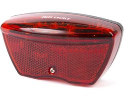 Ikzilight Achterlicht fiets - 5 LED's - Batterij - Reflector - Zichtbaar tot 800m