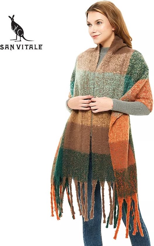 San Vitale® - 1.1 Luxe Winter Sjaal - Winter - Wol Mix - Pashmina/Wool  Shawl -... | bol.com