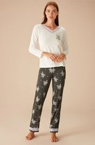 Suwen- Dames Pyjama Set - Homewear -Satijn Maat XXL