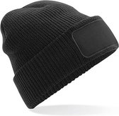 Beechfield 'Thinsulate™ Patch Beanie' Zwart