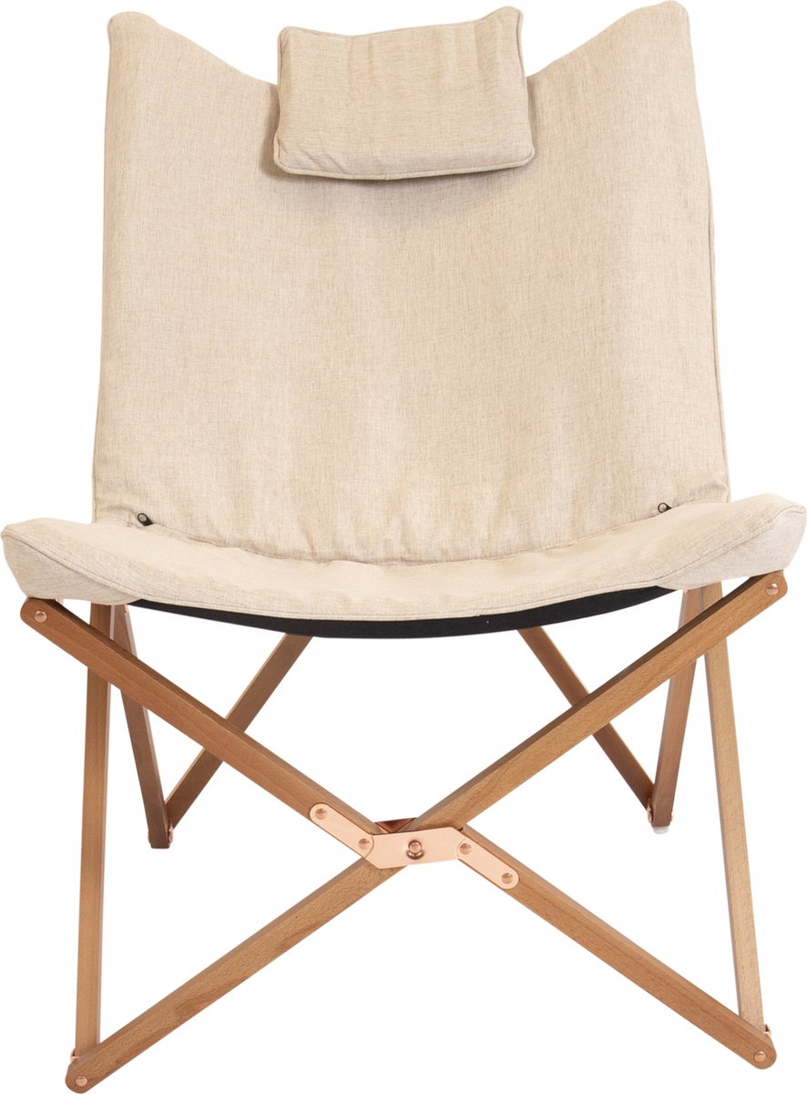 Bo-Camp Urban Outdoor collection - Relaxstoel - Bloomsbury - M - Oxford polyester - Beige