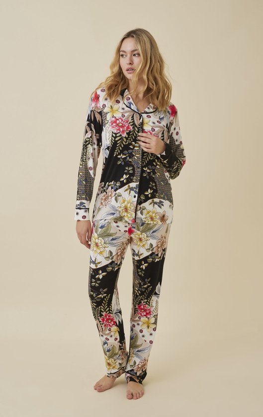 Promise - Set pyjama Jupiter 2 - Taille L - Imprimé floral Zwart - Femme |  bol.com
