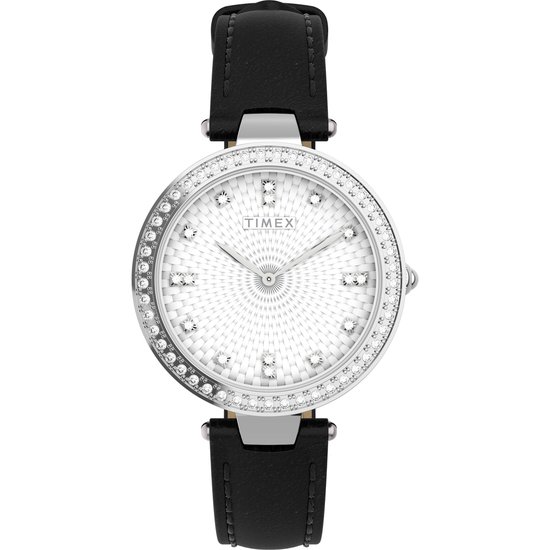 Timex Trend TW2V45200 Horloge - Leer - Zwart - Ø 32 mm