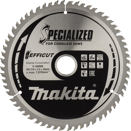 Makita E-08888 Afkortzaagblad Hout