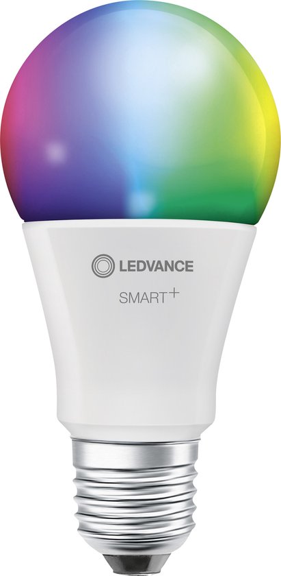 LEDVANCE Slimme LED lamp met WiFi technologie, E27-basis matte optiek ,RGBW-kleuren veranderbaar, lichtkleur veranderbaar (27-K-65-K), 8-6 Lumen, substituut voor 6-W-verlichtingsmiddel, 3-Pak