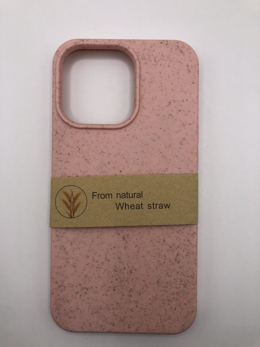 Biologisch Afbreekbaar Soft case hoesje - Duurzaam Afbreekbaar Milieuvriendelijk Back Cover - Geschikt voor Appel iPhone 13 / 14 - Roze