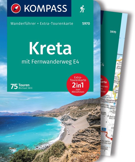KOMPASS Wanderführer 5970 Kreta mit Weitwanderweg E4 Wandel ... - cover
