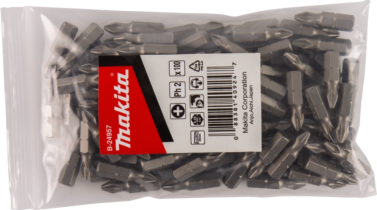 Makita Schroefbit PH2X25mm Navul 100 Stuks - B-24957