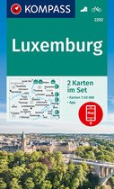 KOMPASS WK-Set 2202 Wandelkaart Luxemburg (2 Karten) 1:50.000