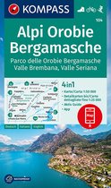 KOMPASS WK 104 Wandelkaart Alpi Orobie Bergamasche 1:50.000