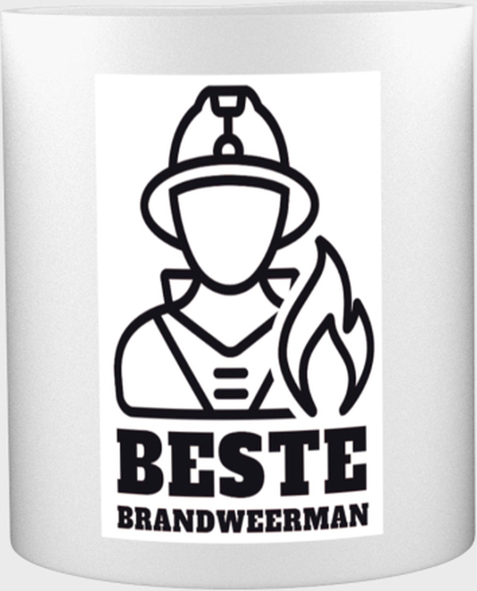 Beste brandweerman Mok met opdruk - beste brandweerman - collega - cadeau - 350 ML inhoud