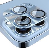 ENKAY aluminium gehard glas lens afdekfilm voor iPhone 14 Pro / 14 Pro Max (Sierra Blue)