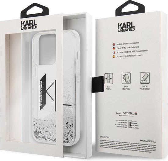 cache belasting huurder iPhone 14 Pro Max Backcase hoesje - Karl Lagerfeld - Effen Zilver -  Silicone | bol.com