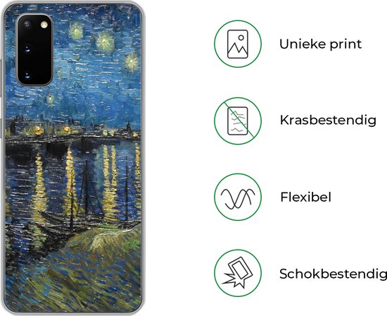 Coque Samsung Galaxy S20 - Nuit étoilée sur le Rhône - Van Gogh - Art - Siliconen Phone Case
