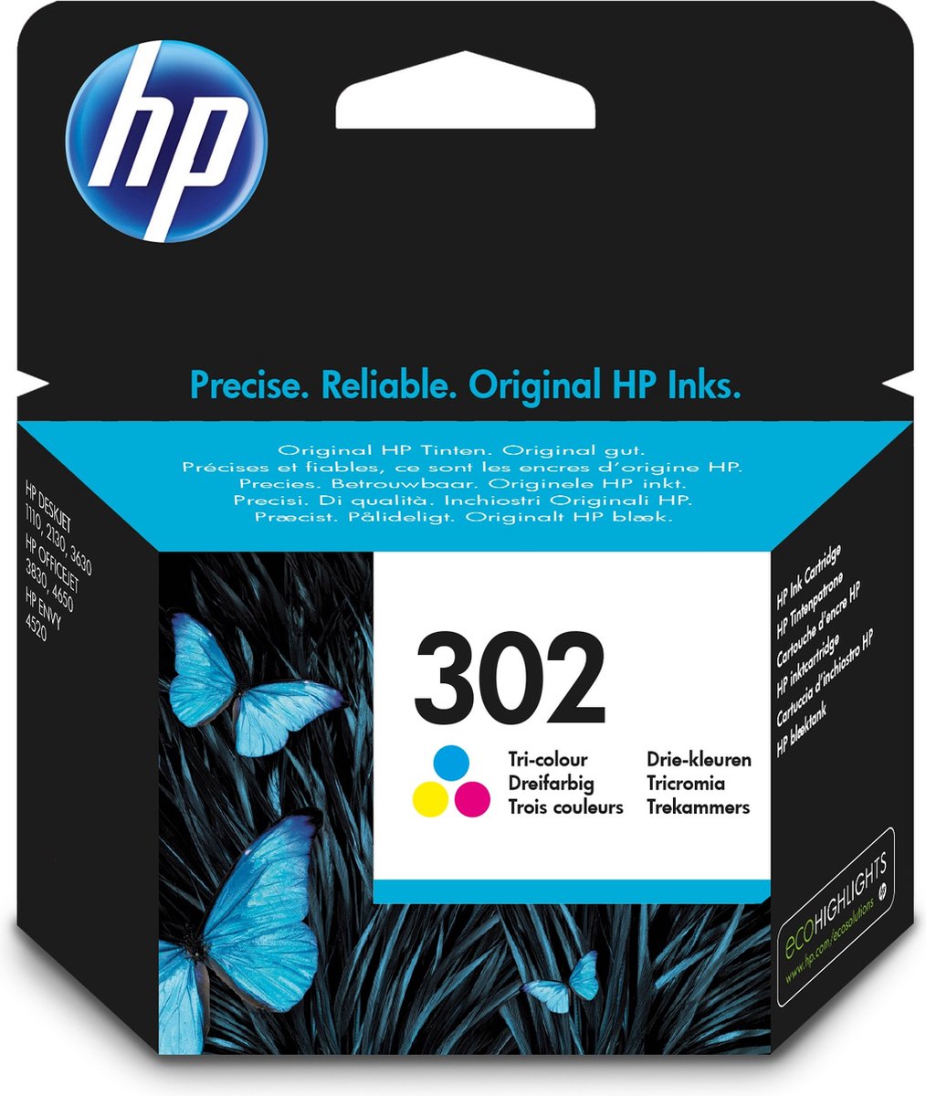 HP 302 - Inktcartridge - Driekleuren - HP
