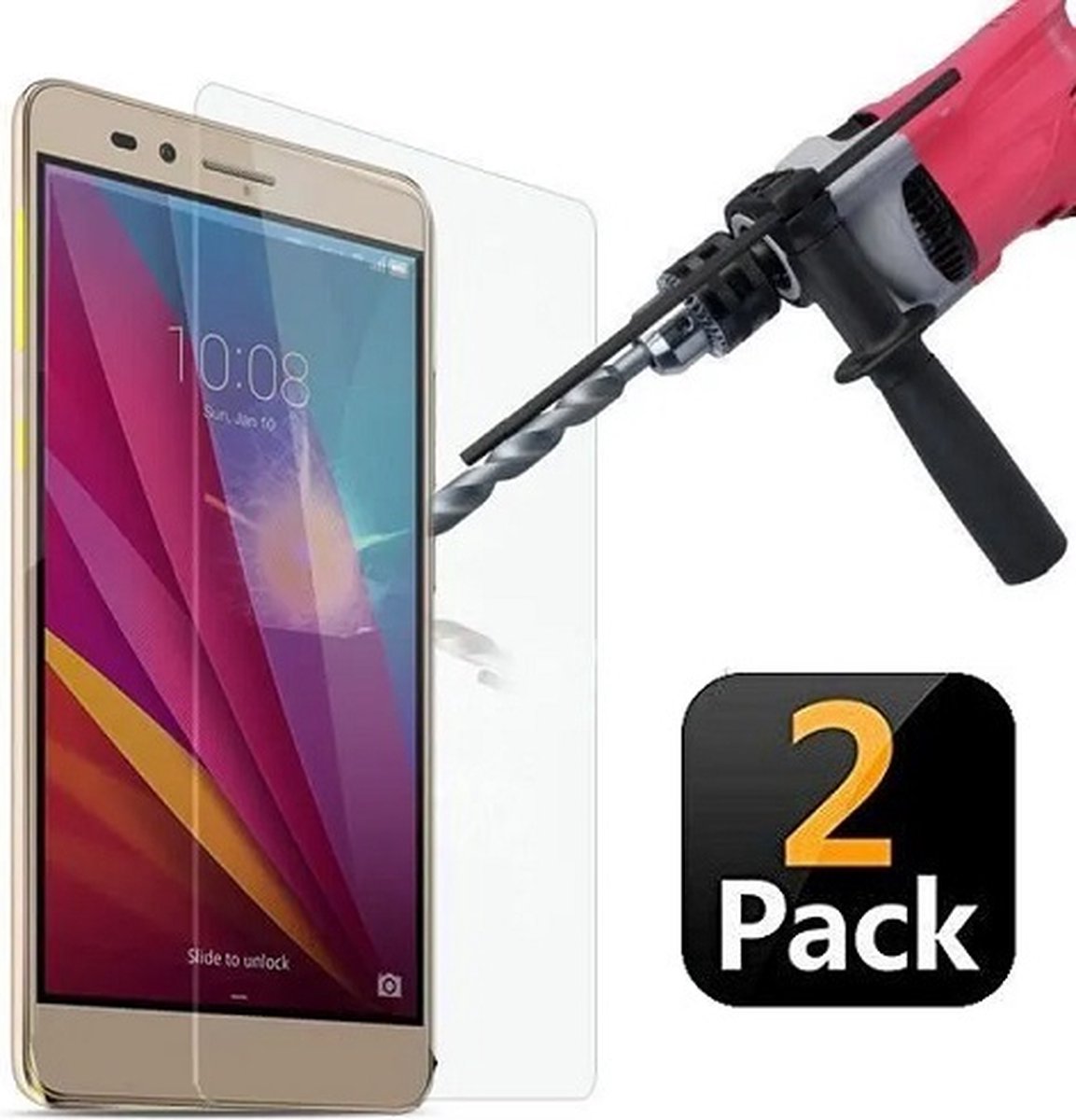 Huawei GR5 / Honor 5X Screenprotector Beschermglas 2x