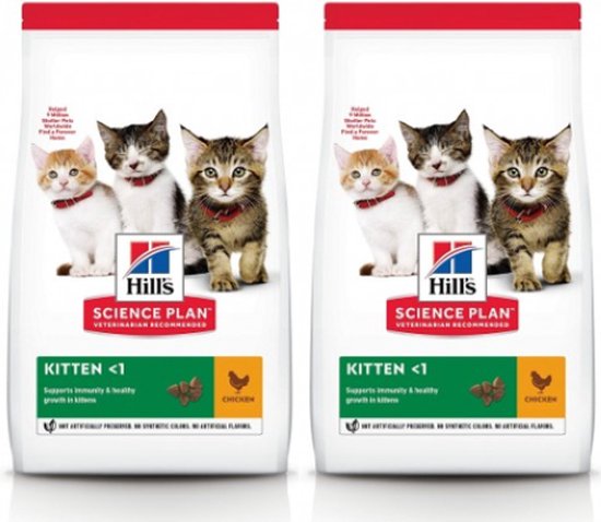 2x Hill's - feline kitten Kip - Kattenvoer - 1.5kg