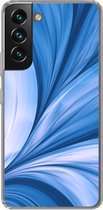 Geschikt voor Samsung Galaxy S22 hoesje - Blauw - Abstract - Design - Siliconen Telefoonhoesje