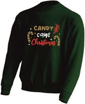 Kerst sweater - CANDY CANE CHRISTMAS - kersttrui - GROEN - medium -Unisex