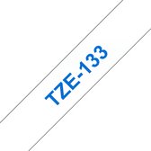 TZ-133 12mm - blue on transparant - laminated (8m)