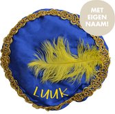 Blauwe pietenmuts met naam