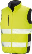 R332X - Reversible soft padded safety gilet Fluorescent Yellow / Navy 2XL