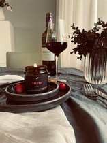 Nina Studio, Geurkaars Merlot, Natural sojawas, Vegan, Decoratie, Scented candle, Handmade, Recyclebaar