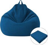 Lazy Sofa zitzakhoes stoffen bekleding, maat: 70x80cm (blauw)