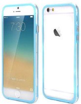 Apple iPhone 6 Plus 5.5 Inch Bumper case Licht Blauw Light Blue + Transparant