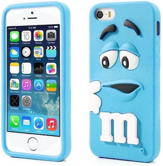 Voel me slecht deed het schot Blauwe M&M's 3D Siliconen Hoesje iPhone 5 / 5S | bol.com