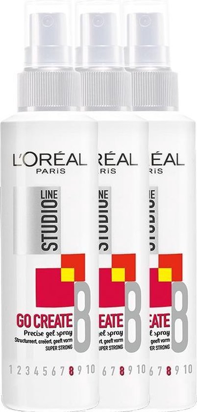 L'Oréal Paris Studio Line Essentials Go Create Precise Gel Spray Super  Strong - 3x 150... 