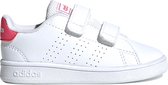 adidas Advantage I Meisjes Sneakers - Ftwr White/Real Pink S18/Ftwr White - Maat 25