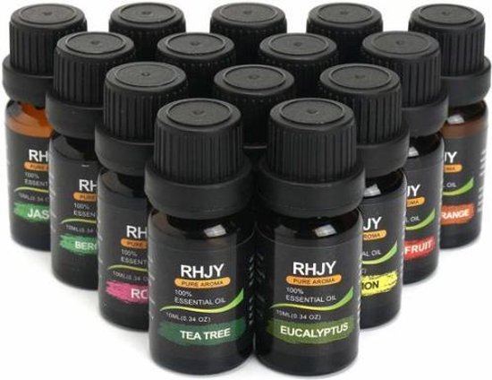 Etherische essentiële oliën voor geurverspreider of aromadiffuser - 14 stuks - RHJY