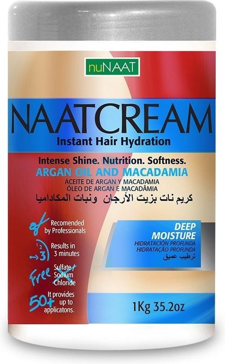 Naatcream Instant Hair Hydration Argan Oil and Macadamia 1000 gr