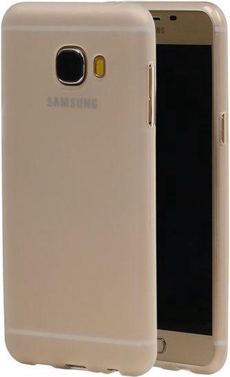 Transparant mat wit TPU backcase voor de Samsung Galaxy C5 hoesje