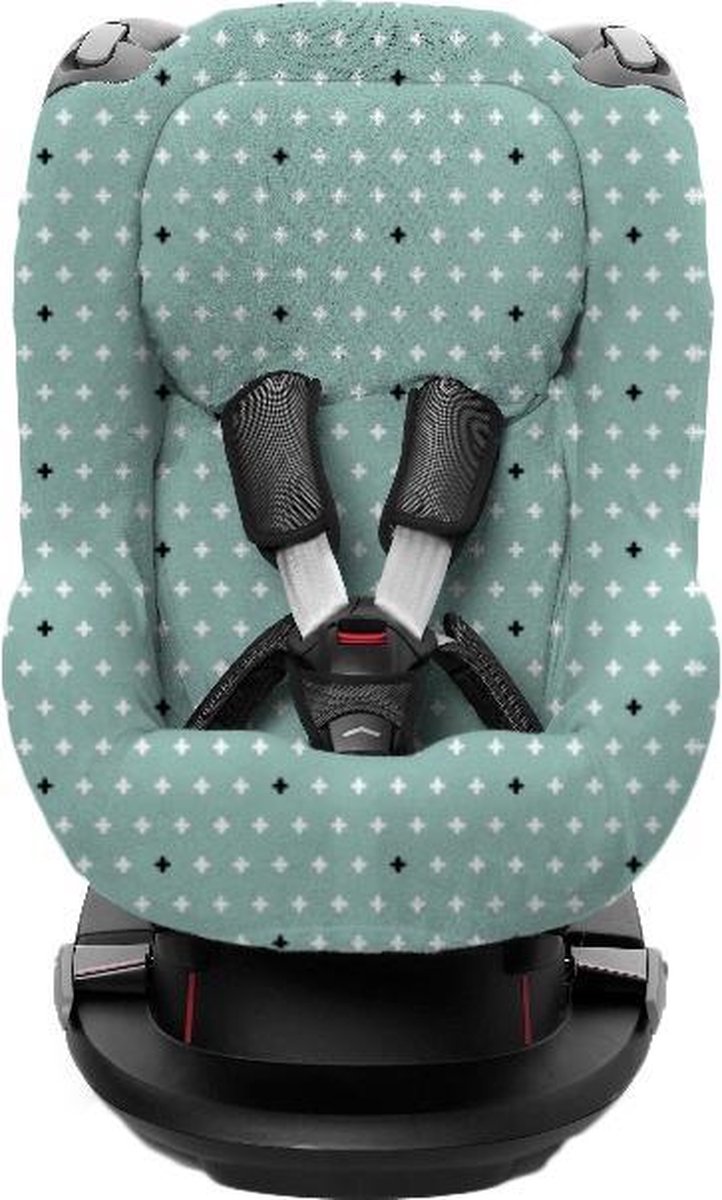 Briljant Baby Autostoelhoes 1+ met Rugsteun Crizz Crozz - Interlock - Stone Green