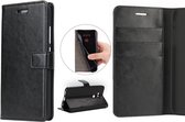 LG G6 - Leren Portemonnee Hoesje Zwart - Lederen Wallet Case TPU - Book Case - Flip Cover - Klap - 360 beschermend Telefoonhoesje