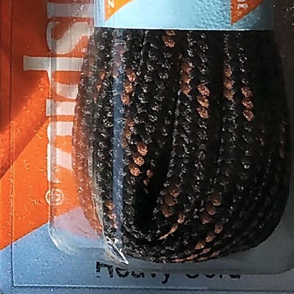 4.5 mm x 120 cm - Rond Zwart / lichtbruin - Heavy Duty veter - schoenveters voor loop wandel berg reis hike schoenen