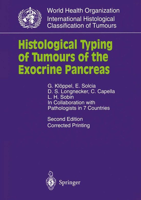 Foto: Who world health organization international histological classification of tumours histological typing of tumours of the exocrine pancreas