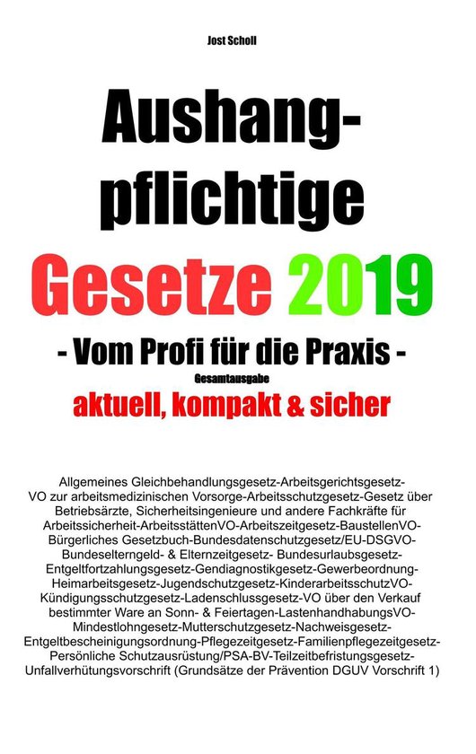 Gesetzestexte 3 - Aushangpflichtige Gesetze 2019 Gesamtausga ... - cover
