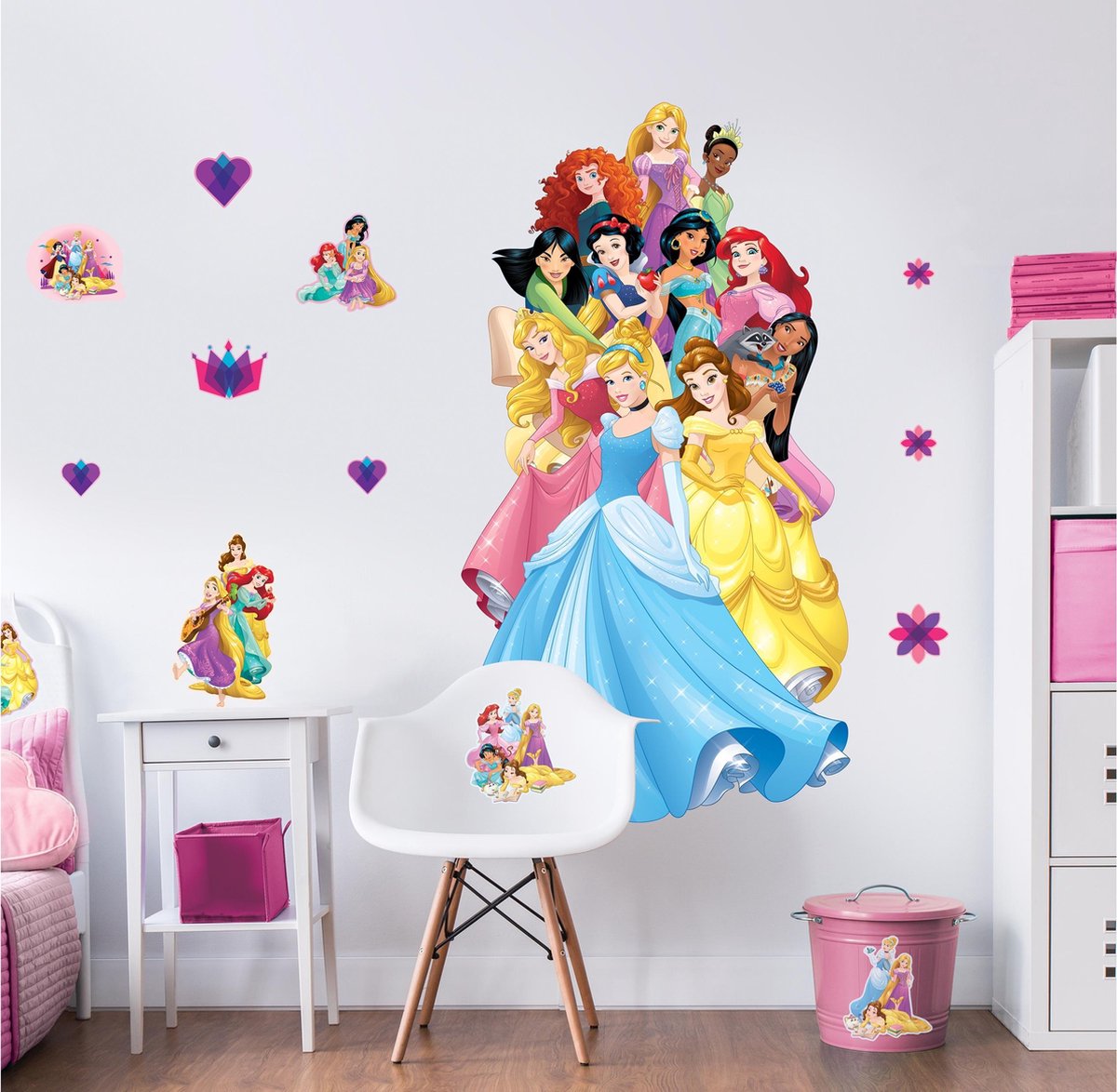 Maak plaats Saga haakje Disney Princess Multi Muurstickers - 120 cm hoog | bol.com