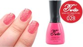 Tertio #028 Roze Rood Glitter - Gel nagellak - Gelpolish - Gellak